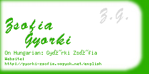 zsofia gyorki business card